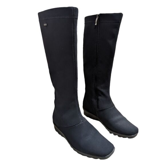 Ara Luftpolster Paula Waterproof Gore-Tex Black Tall Boots Size 5.5 US - Picture 1 of 16